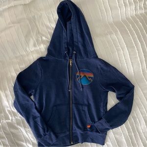 Aviator Nation Navy Blue Zip Up Hoodie